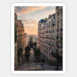 Looking Over Montmarte at Sunrise Sticker